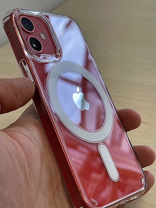 Przezroczyste, silikonowe etui Magsafe do iPhone'a ład. magnetyczne