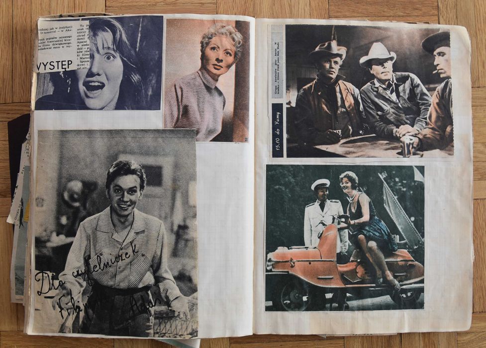 Album starych wycinków filmowych lata 50 Tyszkiewicz Cybulski Dean