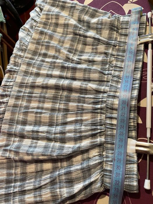 Довга спідниця у клітинку юбка у клітинкуз легкої тканини