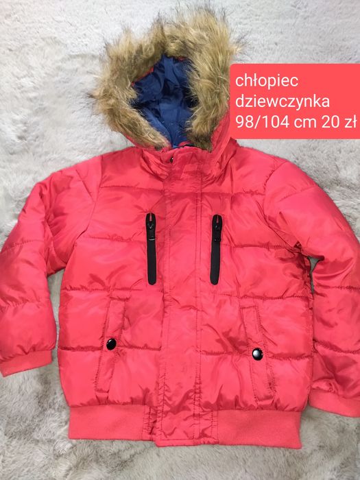 Kurtka unisex 98/104 czerwona