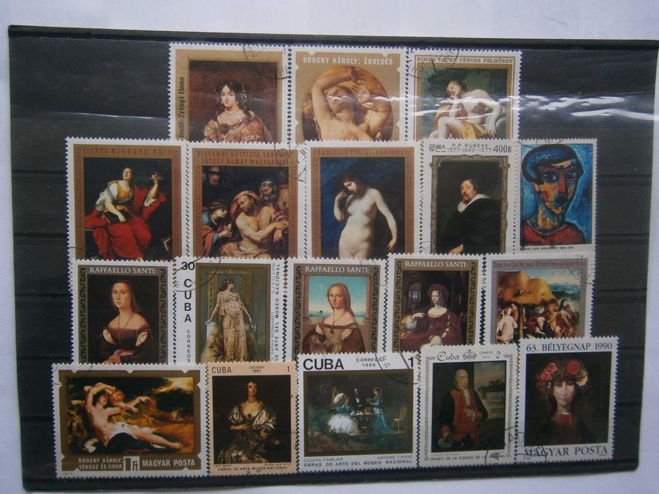 28 selos do tema Pinturas todos diferentes