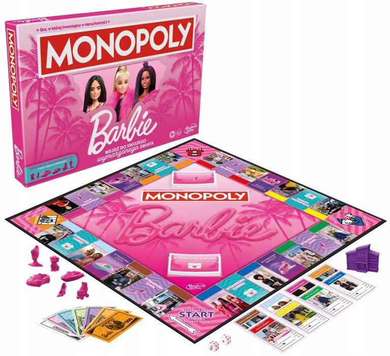 Gra planszowa HASBRO Monopoly MONOPOLY Barbie Wersja polska G0038