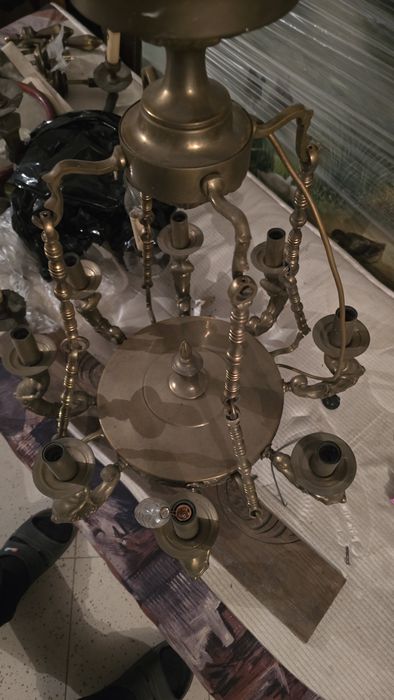 Żyrandol 15kg mosiądz