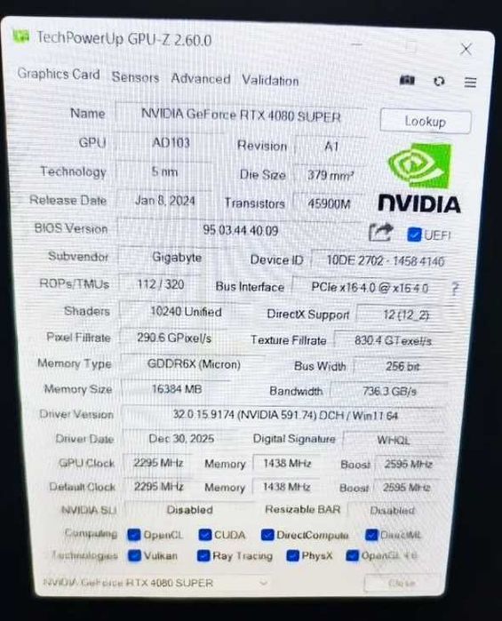 Видеокарта Gigabyte RTX 4080 Super