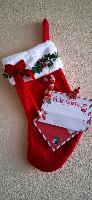 Meia de Natal com acessórios