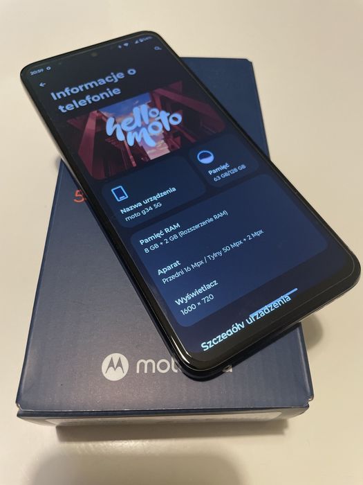 Motorola Moto G34 5G 8/128 GB komplet, gwarancja