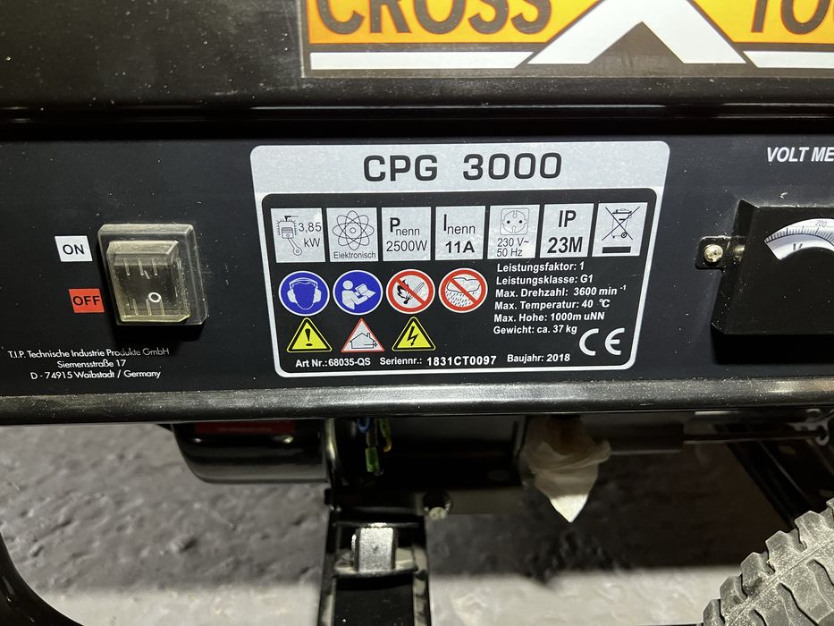 Генератор бензиновий Cross Tools CPG 3000v 2.5 кВт для дому чи офісу