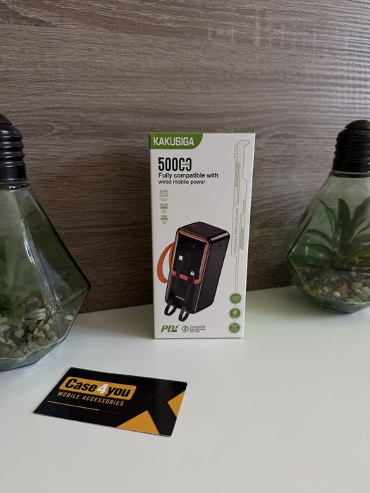 Повер банк 50000 m/ah fast з шнурами KSC-1090 / Power Bank 50000 m/ah