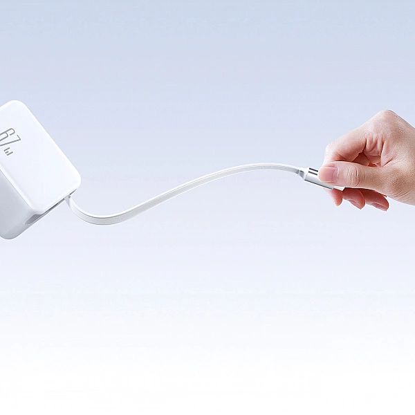 Ładowarka sieciowa Joyroom JR-TCL06/67W GaN z wbudowanym zwijanym kabl