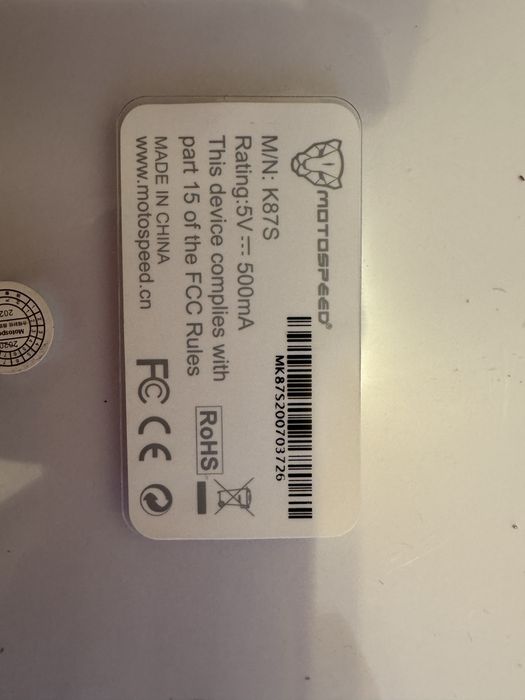 Клавіатура Motospeed K87S White