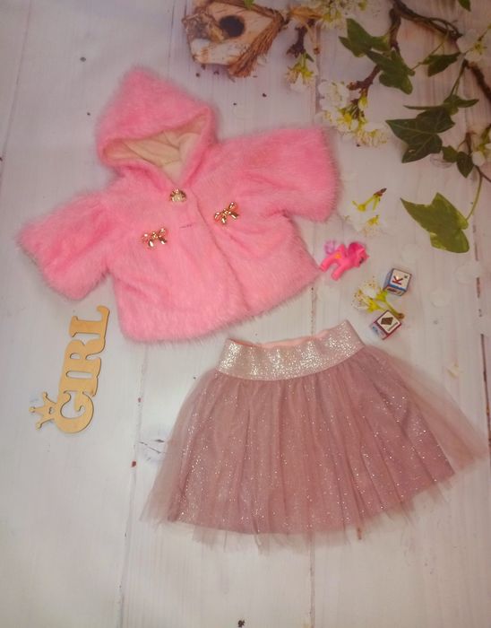 Ошатне святкове рожеве болеро меховушка біле