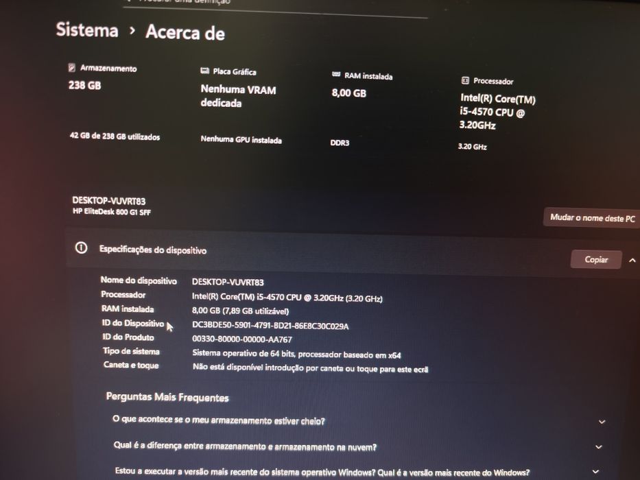 HP Elitedesk G1 800 c/wifi