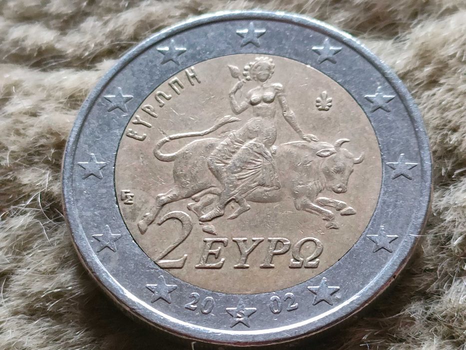 moeda de 2 euros grega muito rara