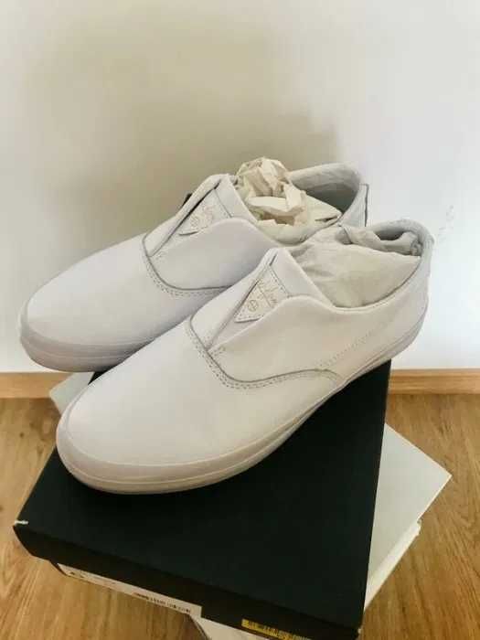 Białe skórzane sneakersy HUF 38 idealne - ubrane raz! SKÓRA NATURALNA!