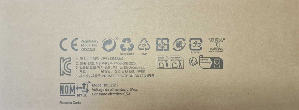 Klawiatura Dell KB522 USB + HUB USB Multimedialna