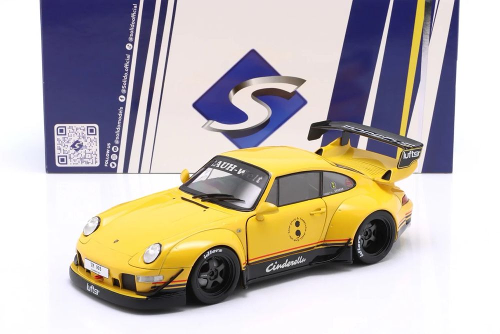Solido PORSCHE 911 (993) RWB BODYKIT „CINDERELLA” 2020 Yellow 1/18