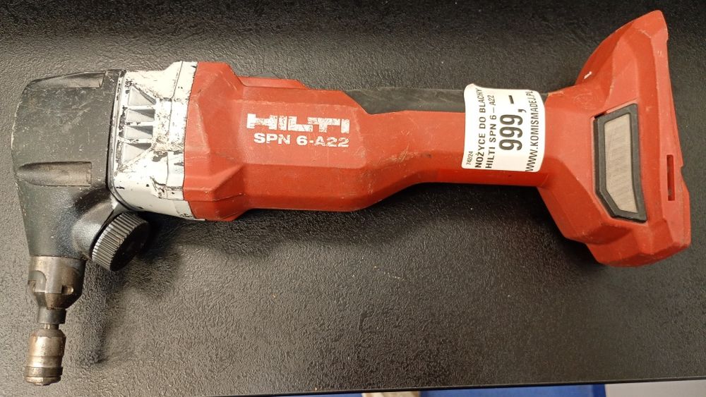 Nożyce do cięcia blachy hilti spn 6-a22 z regulacją na akumulator.