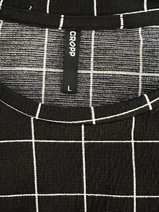 Crop top koszulka T-shirt w kratę