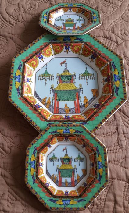 Винтажный набор пепельниц Rosenthal Versace Le Voyage de Marco Polo !!