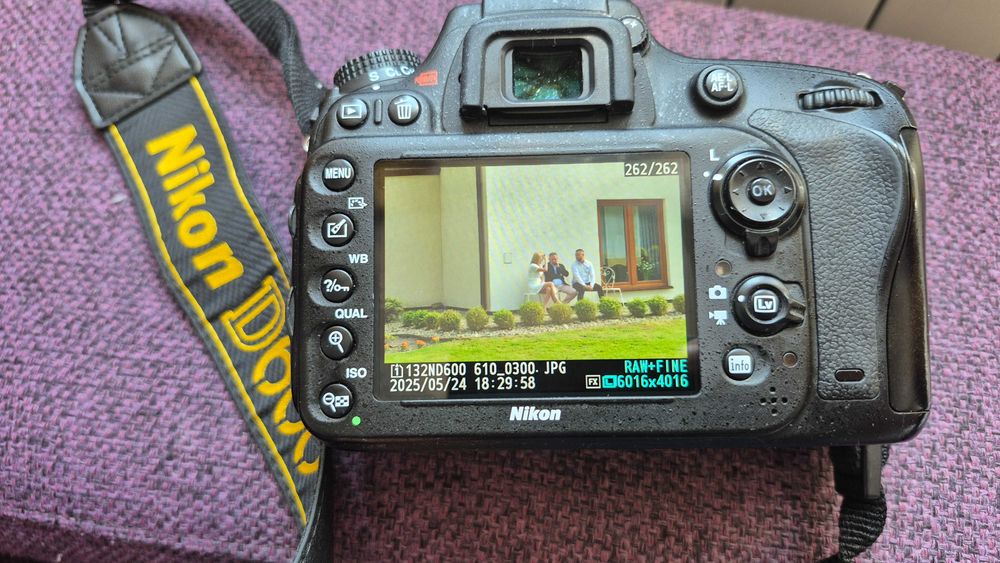 Nikon D600 – pełnoklatkowy, przebieg ok. 33 000 zdjęć