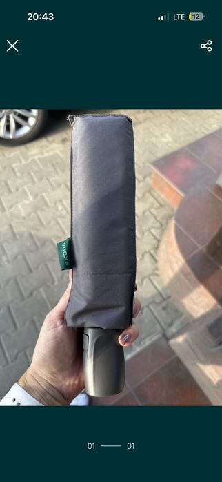 Parasol skladany skoda szary