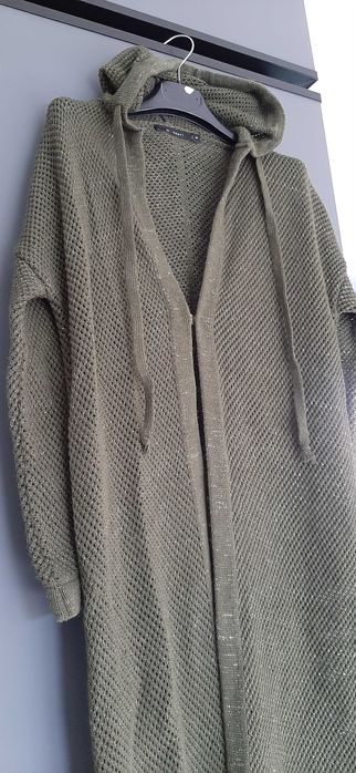Kardigan Monnari M khaki ze złotą nitką