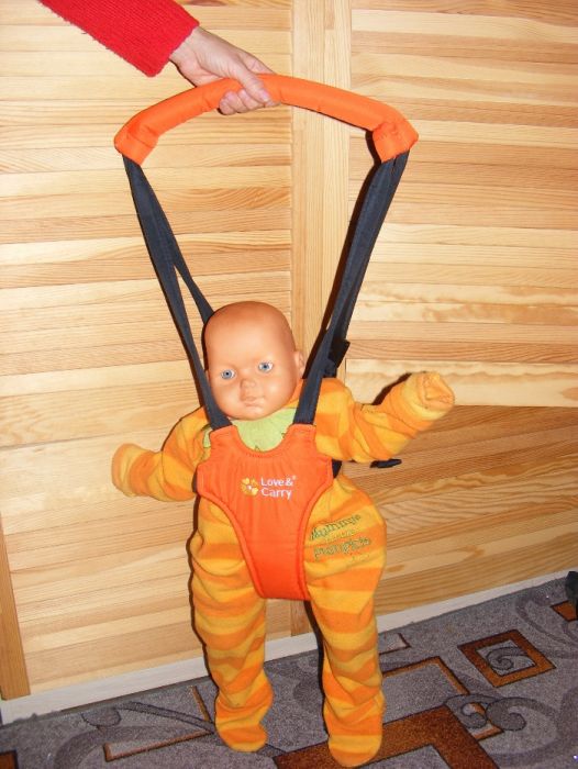 Фірмові вожжі рожеві помаранчеві Love & Carry / вожжи поводок /ходунки