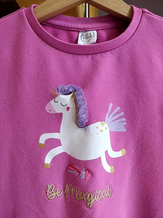 Cool Club, Sukienka dziewczęca z długim rękawem, różowa, rozm. 128