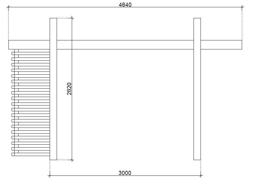 Pergola altana rzymska Portal 300x300cm wolnostojąca masywna