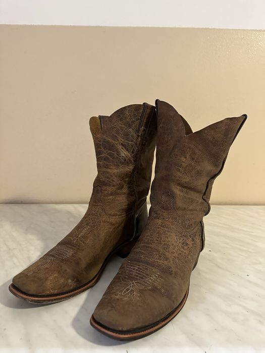 Ковбойські Чоботи Justin Boots Made in USA Vintage Western Roper Boots 11D