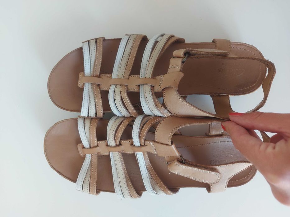skórzane sandały clarks 41