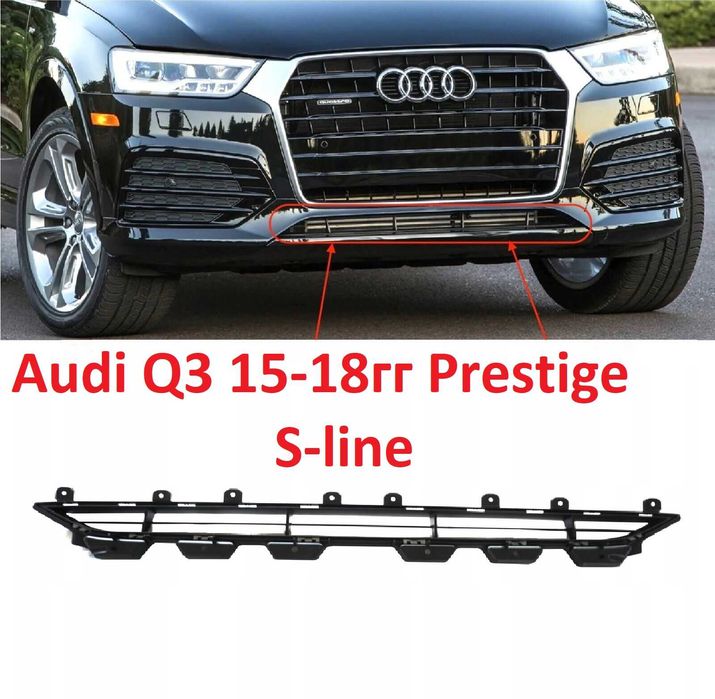 Решотка бампера AUDI q3 15-18 S linе авді ку ришотка решетка решітка q
