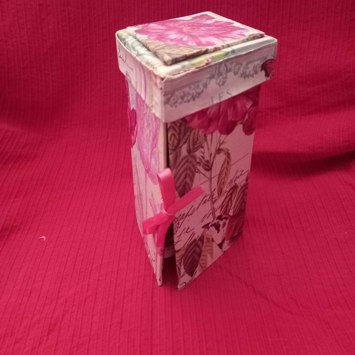 Porta jóias floral de tecido 4 divisões