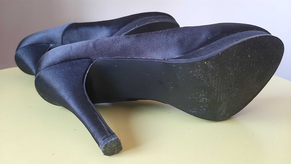 Sapatos de salto alto, pretos, cerimónia, 36, NOVOS