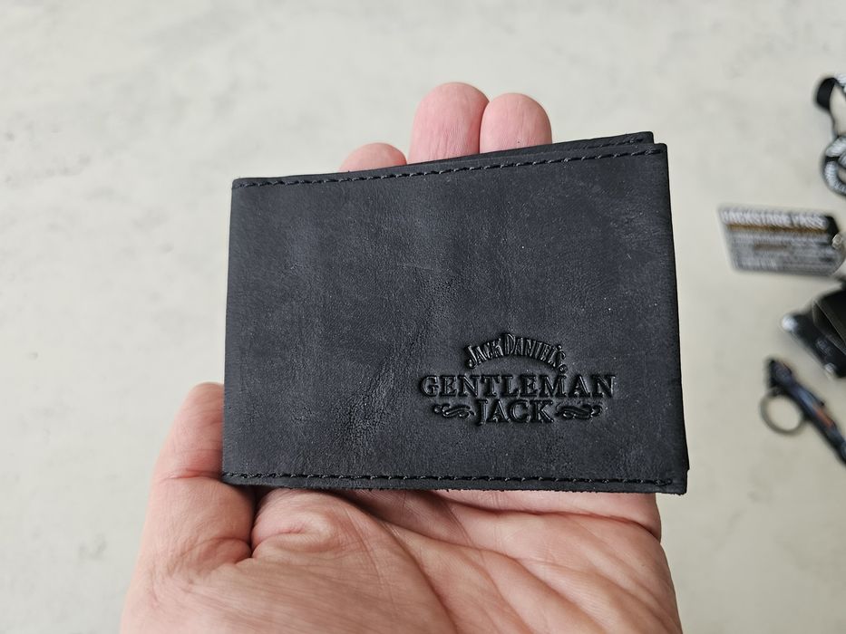 Portfel etui na karty Jack Daniels Daniel's JD naturalna skóra Nowy