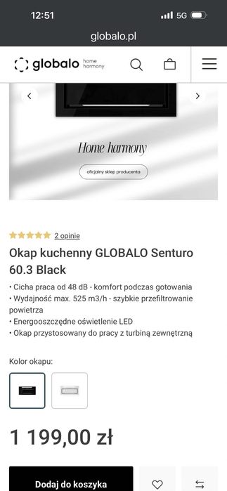 Okap kuchenny do zabudowy