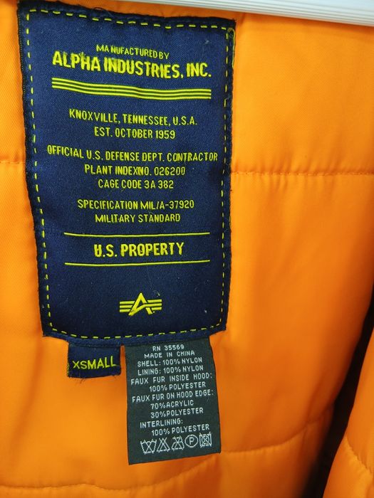 Куртка Alpha Industries N-3B Parka Аляска L (USA XS)