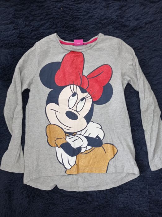 Koszulka na długi rękaw dla dziewczynki Mini na licencji Disney 128 cm