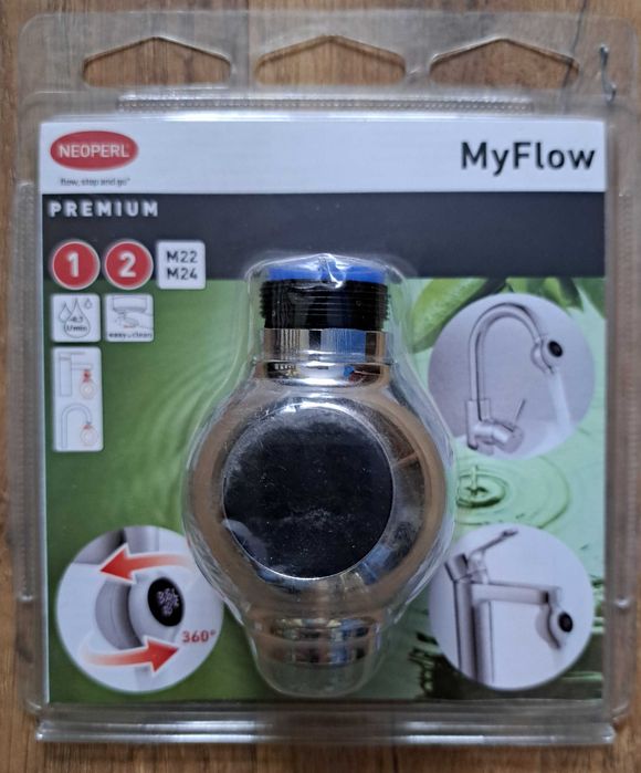 Perlator przepływomierz NEOPERL MyFlow - pomiar zużycia i temperatury NOWY