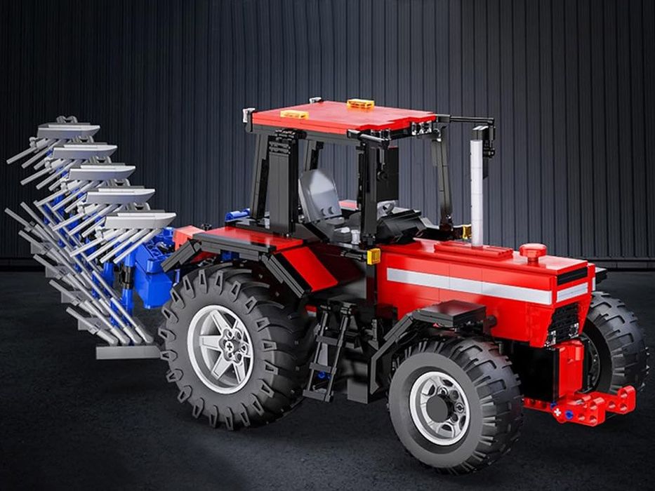 1600w1 klocki Zestaw klocków1:17 Traktor pług Zdalnie sterowany PILOT