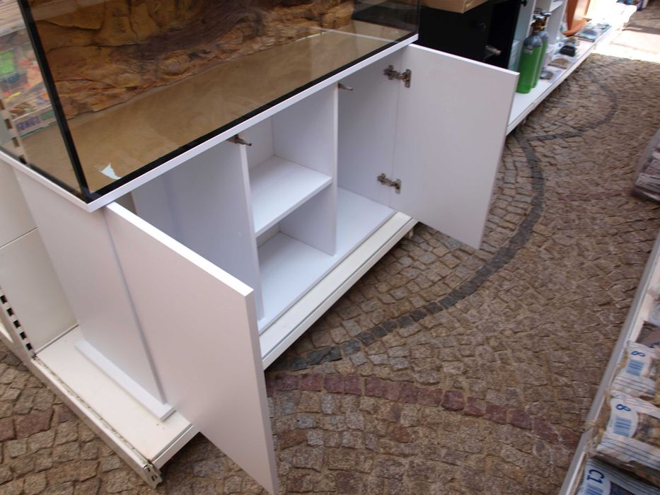 Szafka pod akwarium 120x40x70 prosta biała