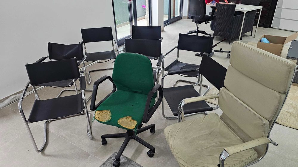 Lote de 9 cadeiras escritório