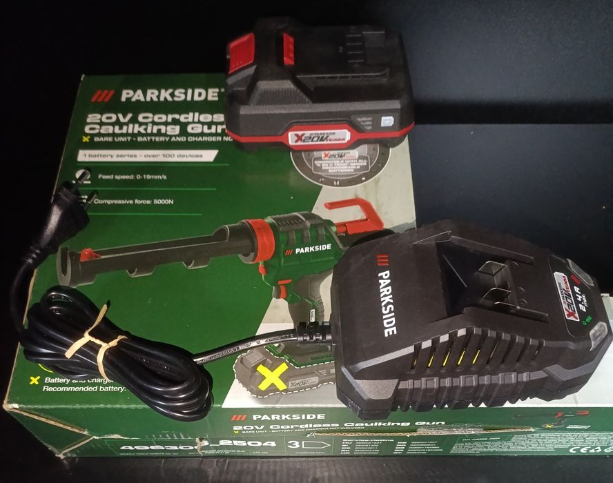 Parkside wyciskacz do kartuszy PKPA 20 Li A2 +akumulator 2ah + ładowarka