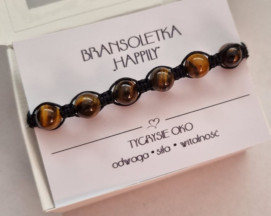 Bransoletka szczęścia tygrysie oko