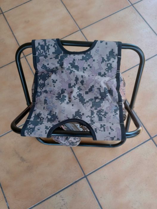 Krzesło Turystyczno-Wędkarskie Z Plecakiem składane 3w1