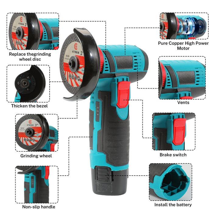 Rebarbadora (mini) sem fios a bateria