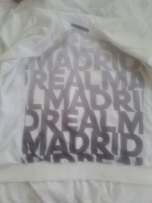 Adidas Real Madryt - bluza biała rozpinana