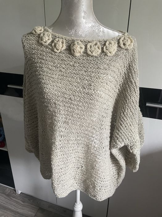 Sweter oversaiz handmade wełna