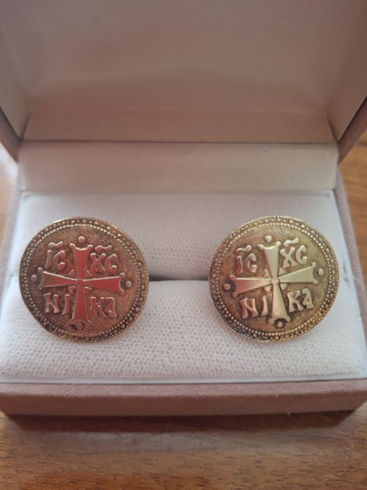 Запонки серебряные 925