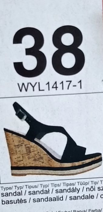 Sandały na platformie jak nowe, rozm 38